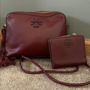 Tory Burch camera purse with matching wallet